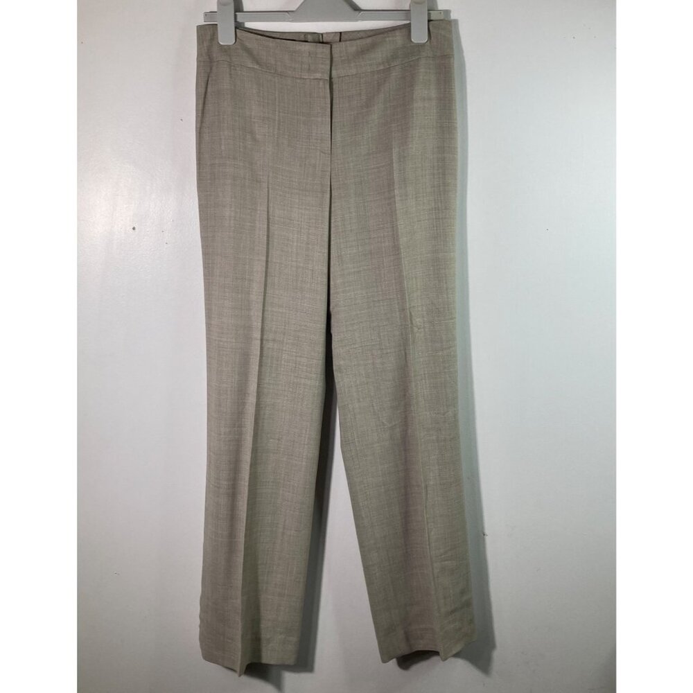 Vintage Escada Wool Blend Tweed Look Trousers Tan 38 Eu 32" US